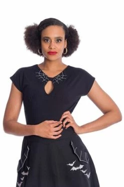 Banned Release The Spiders Top -Cheap GOTHIC DRESSES Store 06 30 TP10433BLK 1583 300x