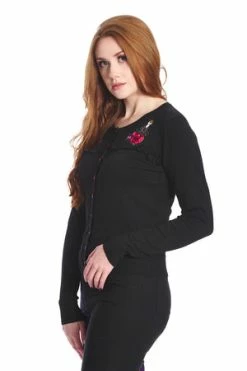 Banned Poison Rip Cardigan -Cheap GOTHIC DRESSES Store 1641209134CA21098 20BLK2953 300x
