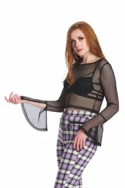 Banned Morwenna Mesh Top 11 Banned Morwenna Mesh Top -Cheap GOTHIC DRESSES Store 1641211949TR31140 20PUR 20CHECK 20TP10340 20BLK2994 300x