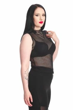Banned Go-Getter Net Top -Cheap GOTHIC DRESSES Store 1642518078LG67039 20BLK 20TP10467 20BLK3352 300x