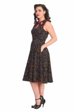 Banned All Hallows Cat Dress -Cheap GOTHIC DRESSES Store 1642524545DR16763BLK1465 300x