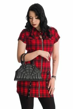 Banned Tartan Night Zip Dress -Cheap GOTHIC DRESSES Store 16436283741625754301DR16447RED 0201 300x