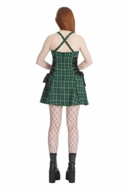 Banned Klondike Lace Up Dress -Cheap GOTHIC DRESSES Store 1658743059DR16769 20GREEN 3 300x