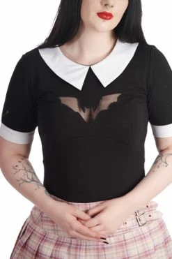 Banned Bat Bewear Top -Cheap GOTHIC DRESSES Store 1658748094TP1037 20BLK 6 300x