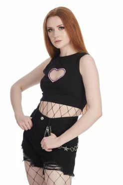 Banned Saki Top -Cheap GOTHIC DRESSES Store 1659024183TP10499BLK 3 300x