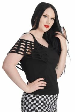 Banned Broken Wings Top -Cheap GOTHIC DRESSES Store 1659024995TP10510 20BLK 3 300x