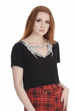 Banned Darkest Love Top -Cheap GOTHIC DRESSES Store 1659025365TP10517 20BLK 3 300x