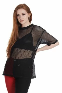 Banned Mesh' N' Magic Top -Cheap GOTHIC DRESSES Store 1659025453TP10519BLK 3 300x