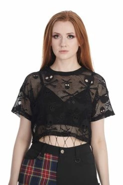 Banned Skull Queen Cropped Top