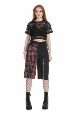 Banned Skull Queen Cropped Top -Cheap GOTHIC DRESSES Store 1659025509TP10520BLK 2 300x