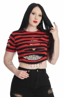 Banned Toxicbby Top -Cheap GOTHIC DRESSES Store 1659532952TP10511BLK 20RED 1 300x