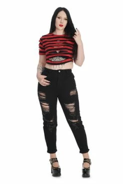 Banned Toxicbby Top -Cheap GOTHIC DRESSES Store 1659532952TP10511BLK 20RED 2 300x