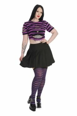 Banned Toxicbby Top -Cheap GOTHIC DRESSES Store 1659532988TP10511 20BLK 20PUR 2 300x