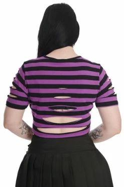 Banned Toxicbby Top -Cheap GOTHIC DRESSES Store 1659532988TP10511 20BLK 20PUR 4 300x
