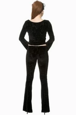 Banned 9 Lives Velvet Flare Sleeve Top -Cheap GOTHIC DRESSES Store 9 lives velvet flare sleeve top banned 3 300x