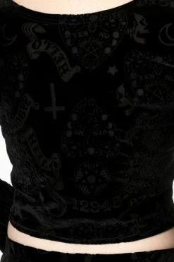 Banned 9 Lives Velvet Flare Sleeve Top -Cheap GOTHIC DRESSES Store 9 lives velvet flare sleeve top banned 4 300x