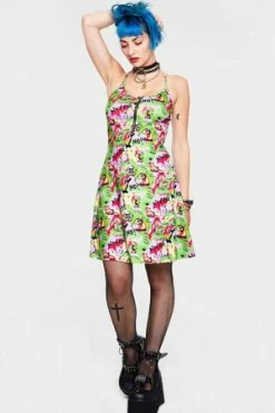 Jawbreaker Angry Animal Print Spaghetti Strap Dress -Cheap GOTHIC DRESSES Store Angry Animal Print Spaghetti Strap Dress Jawbreaker 3 300x
