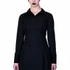 Dr Faust Black Long Sleeve Wednesday Addams Mini Dress - Megan