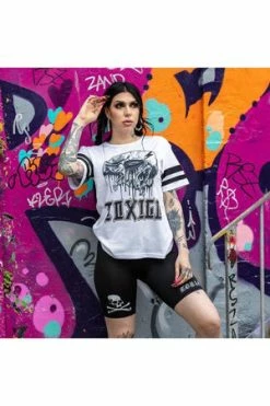 Toxico Bolt Skull Mesh Tee
