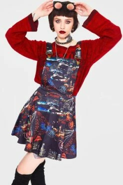 Jawbreaker City Lights Of Paradise Dungaree Style Dress