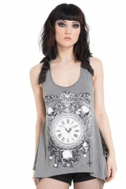 Jawbreaker Deathclock Top - Grey Or Black -Cheap GOTHIC DRESSES Store Deathclock Top Grey or Black Jawbreaker 4 300x