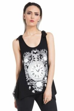 Jawbreaker Deathclock Top - Grey Or Black -Cheap GOTHIC DRESSES Store Deathclock Top Grey or Black Jawbreaker 8 300x