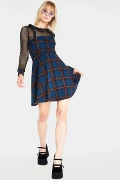 Jawbreaker Get Fluid Plaid Overall Dress