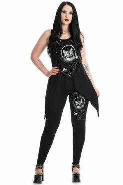 Banned Space Cat Top -Cheap GOTHIC DRESSES Store LG67034BLK 20TP10442BLK 0768 300x