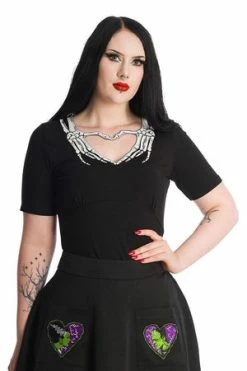 Banned Skeleton Heart Top