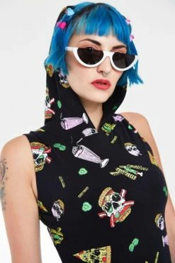 Jawbreaker Skull Fast Food Bodycon Dress -Cheap GOTHIC DRESSES Store Skull Fast Food Bodycon Dress Jawbreaker 4 300x