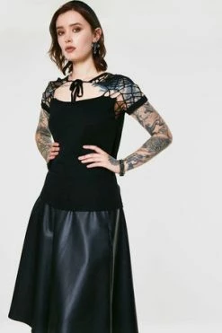 Jawbreaker Spiderweb Knit Top -Cheap GOTHIC DRESSES Store Spiderweb Knit Top Jawbreaker 3 300x