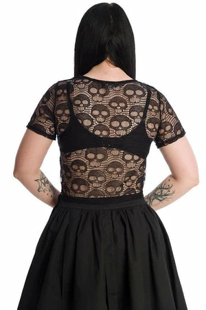 Banned Lace Skull Top 2 Banned Lace Skull Top - Image 2