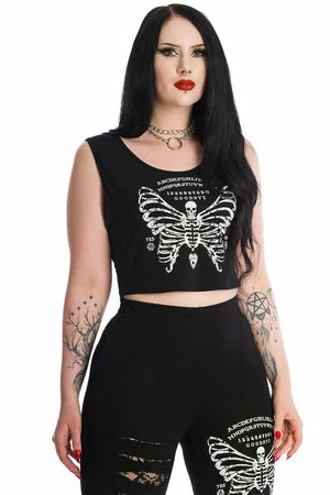 Banned Skeleton Butterfly Cropped Top 1 Banned Skeleton Butterfly Cropped Top
