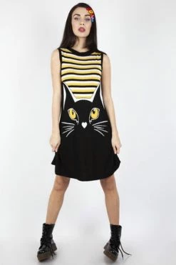 Jawbreaker Telepathic Cat Dress -Cheap GOTHIC DRESSES Store Telepathic Cat Dress Jawbreaker 4 300x
