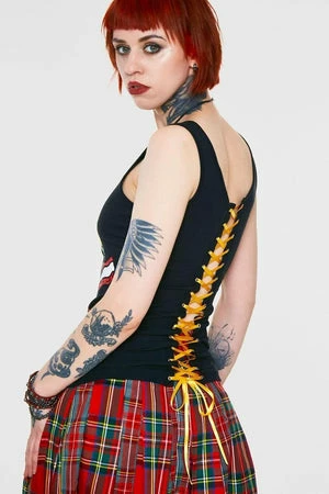 Jawbreaker Zombie Skull Burger Tie Back Top 2 Jawbreaker Zombie Skull Burger Tie Back Top - Image 2