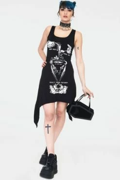 Jawbreaker Alchemical Recipe Witchy Dress With Back Ties -Cheap GOTHIC DRESSES Store alchemical recipe witchy dress with back ties dra 9469 02.1146 300x