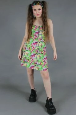 Jawbreaker Angry Animal Print Spaghetti Strap Dress -Cheap GOTHIC DRESSES Store angry animal print spaghetti strap dress jawbreaker 6 300x