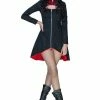 Dr Faust Avant-garde Military High Low Black Mini Dress - Liberty