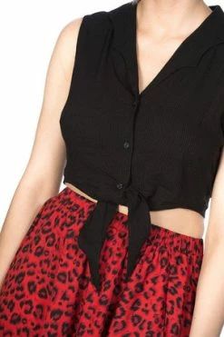 Banned Bat Winged Collar Tie Blouse -Cheap GOTHIC DRESSES Store bat winged collar tie blouse banned 3 300x