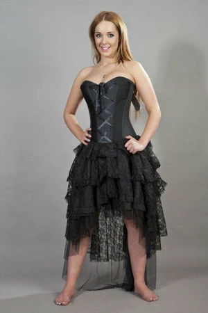 Burleska Beverly Prom Corset Dress In Black Taffeta 1 Burleska Beverly Prom Corset Dress In Black Taffeta