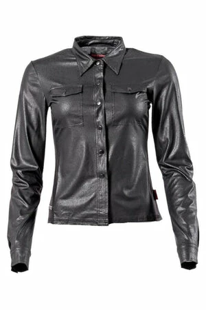 Queen Of Darkness Black Leather-Look Blouse 4 Queen Of Darkness Black Leather-Look Blouse - Image 4