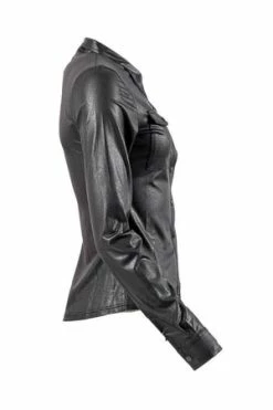 Queen Of Darkness Black Leather-Look Blouse 12 Queen Of Darkness Black Leather-Look Blouse -Cheap GOTHIC DRESSES Store black leather look blouse queen of darkness 6 300x