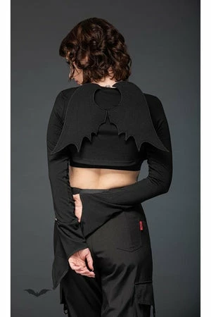 Queen Of Darkness Bolero Jacket With Wings On The Backside - JA1-323/20-L 2 Queen Of Darkness Bolero Jacket With Wings On The Backside - JA1-323/20-L - Image 2
