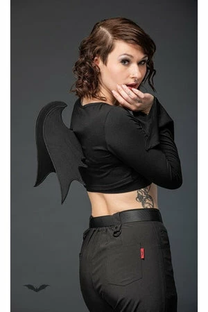 Queen Of Darkness Bolero Jacket With Wings On The Backside - JA1-323/20-L 1 Queen Of Darkness Bolero Jacket With Wings On The Backside - JA1-323/20-L