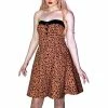Dr Faust Brown Leopard Animal Print Mini Dress - Robin