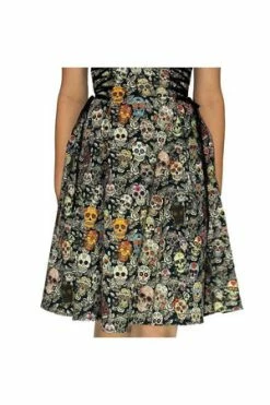 Dr Faust Candy Skulls Midi Dress - Vivian 6 Dr Faust Candy Skulls Midi Dress - Vivian -Cheap GOTHIC DRESSES Store candy skulls midi dress vivian dr faust 3 300x
