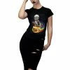 Dr Faust Cheezburger Astronaut Cat Black T-Shirt - Kaylin