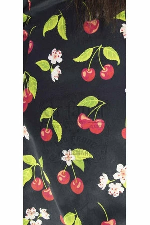 Dr Faust Cherry And Flowers Black Mini Dress - Kaitlyn 5 Dr Faust Cherry And Flowers Black Mini Dress - Kaitlyn - Image 5