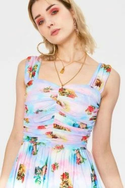 Jawbreaker Cherub Cat Print Chiffon Skater Dress -Cheap GOTHIC DRESSES Store cherub cat print chiffon skater dress jawbreaker 5 300x