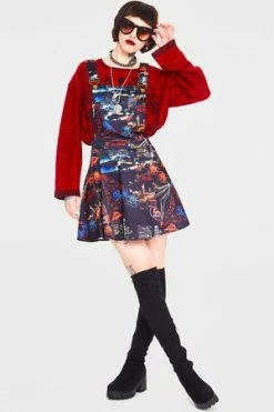 Jawbreaker City Lights Of Paradise Dungaree Style Dress -Cheap GOTHIC DRESSES Store city lights of paradise dungaree style dress jawbreaker 3 300x